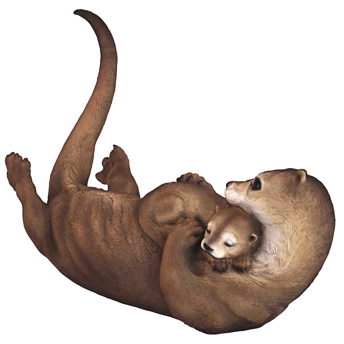 Image Thumbnail for Embracing Love Mother & Child Otter Statue